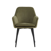 Chaise de salle à manger Levan - Velours vert